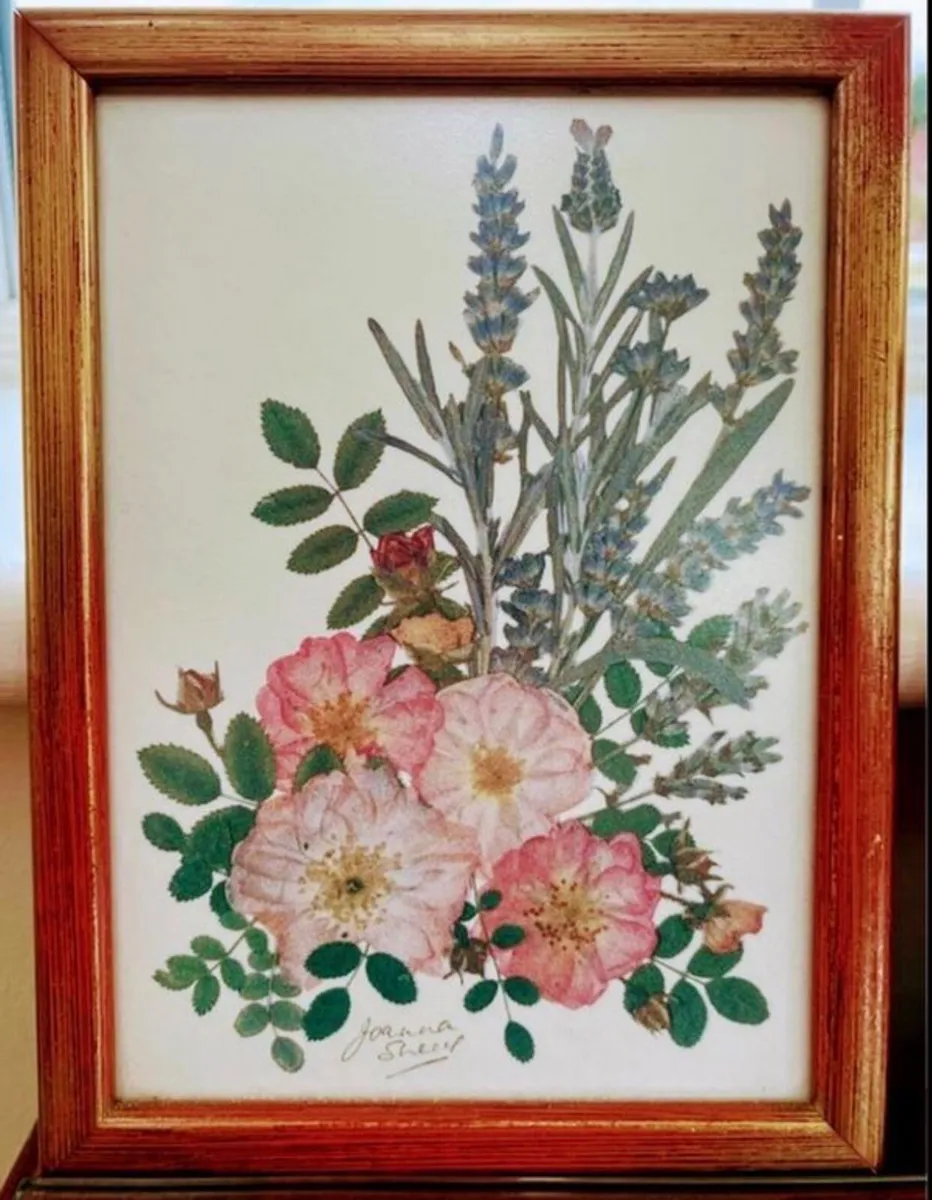 Set of 3 botanical framed  art - Image 2