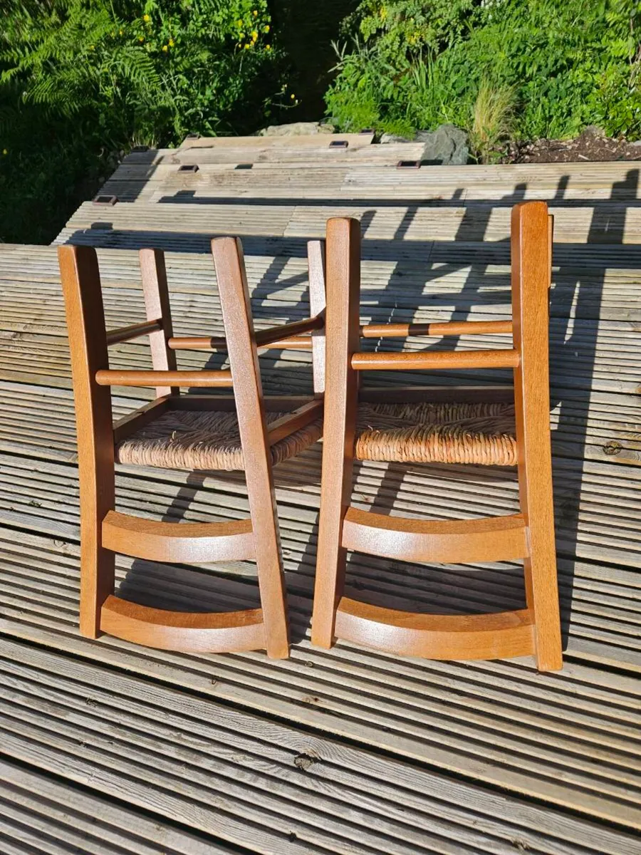2 Solid Wood Súgán/Straw Children's Chairs - Image 3