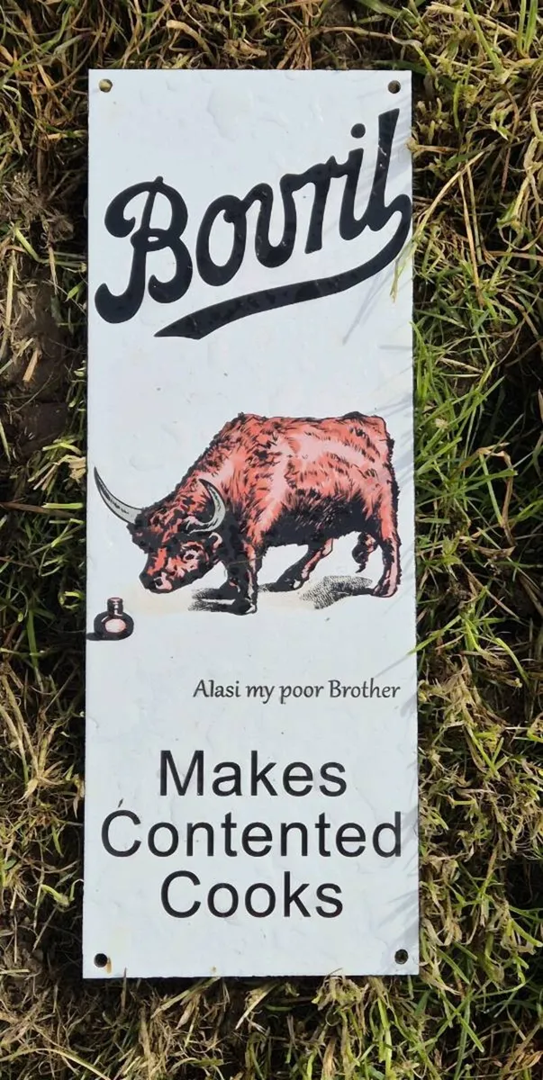 Enamel sign