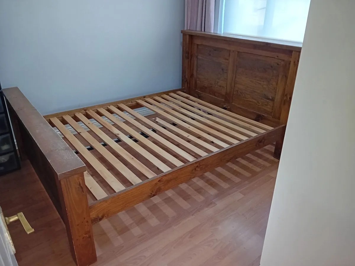 King Size Oak Bed - Image 4