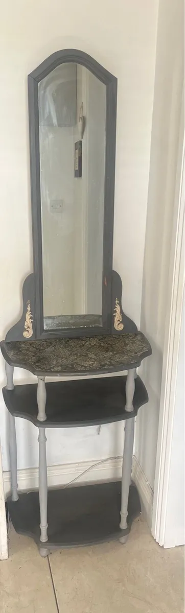 Hall stand with mirror.