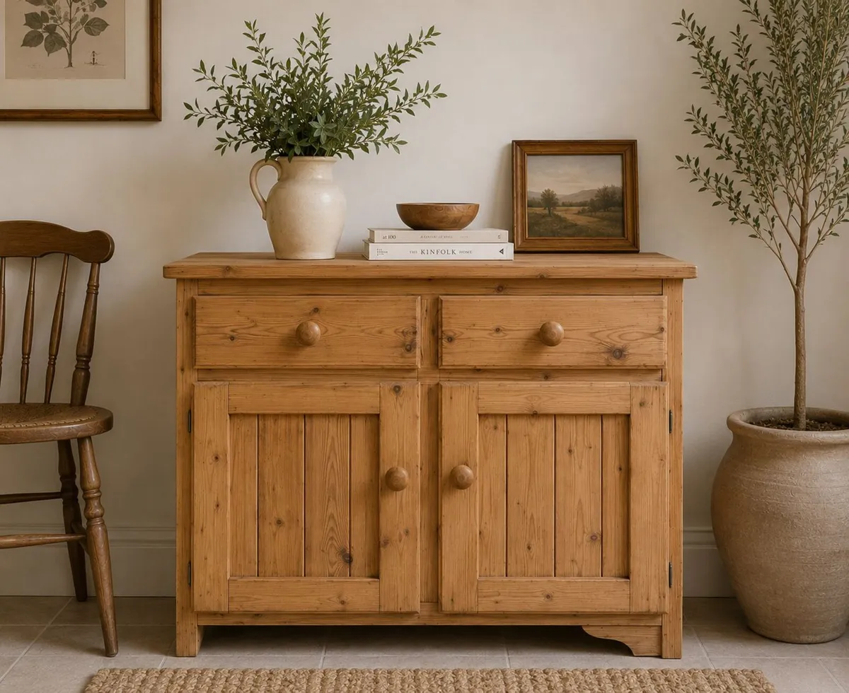 Solid Pine Storage Cupboard - Image 1