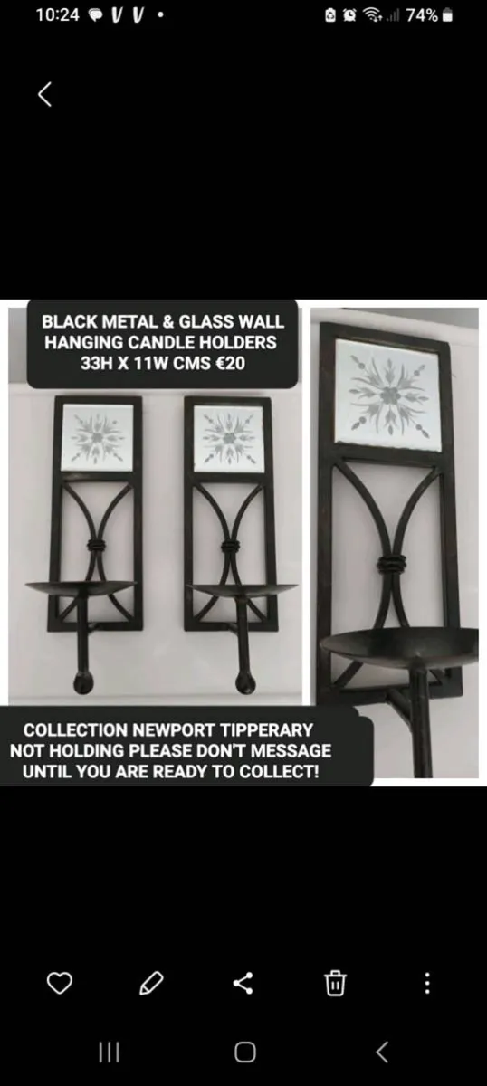 2 candle holders - Image 1