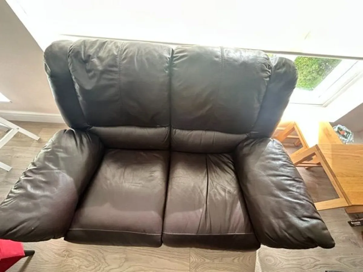 Lazy Boy Leather Couch - Image 1