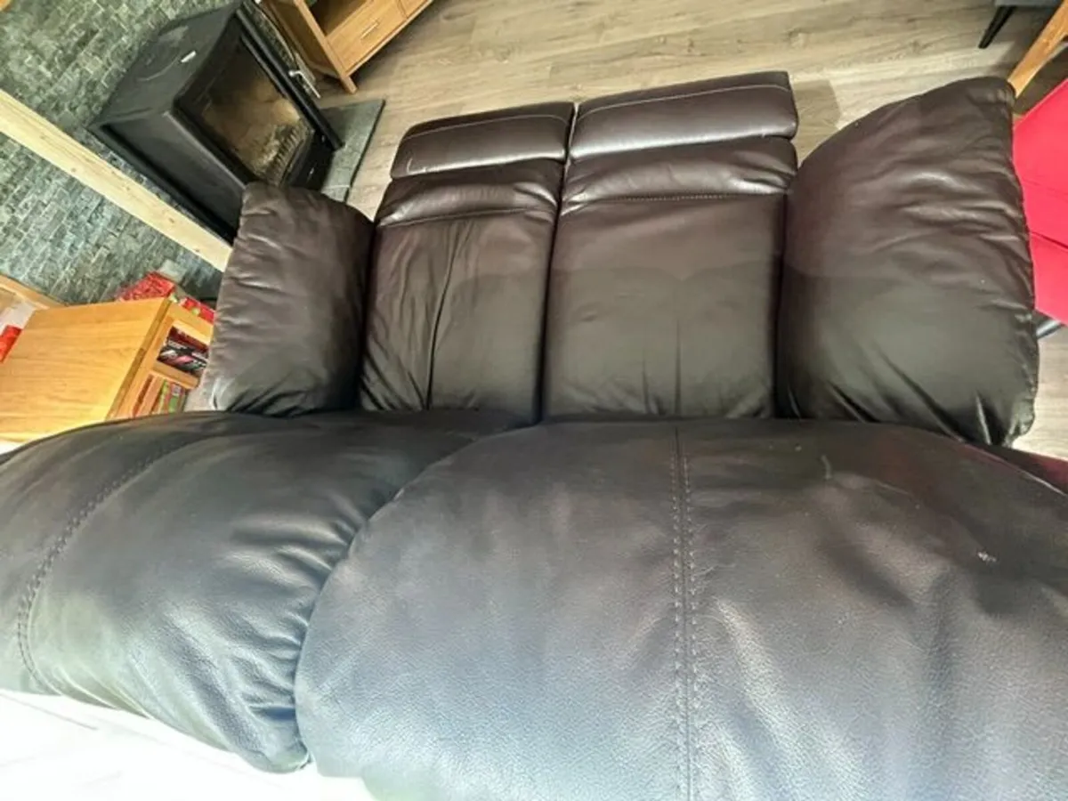 Lazy Boy Leather Couch - Image 4