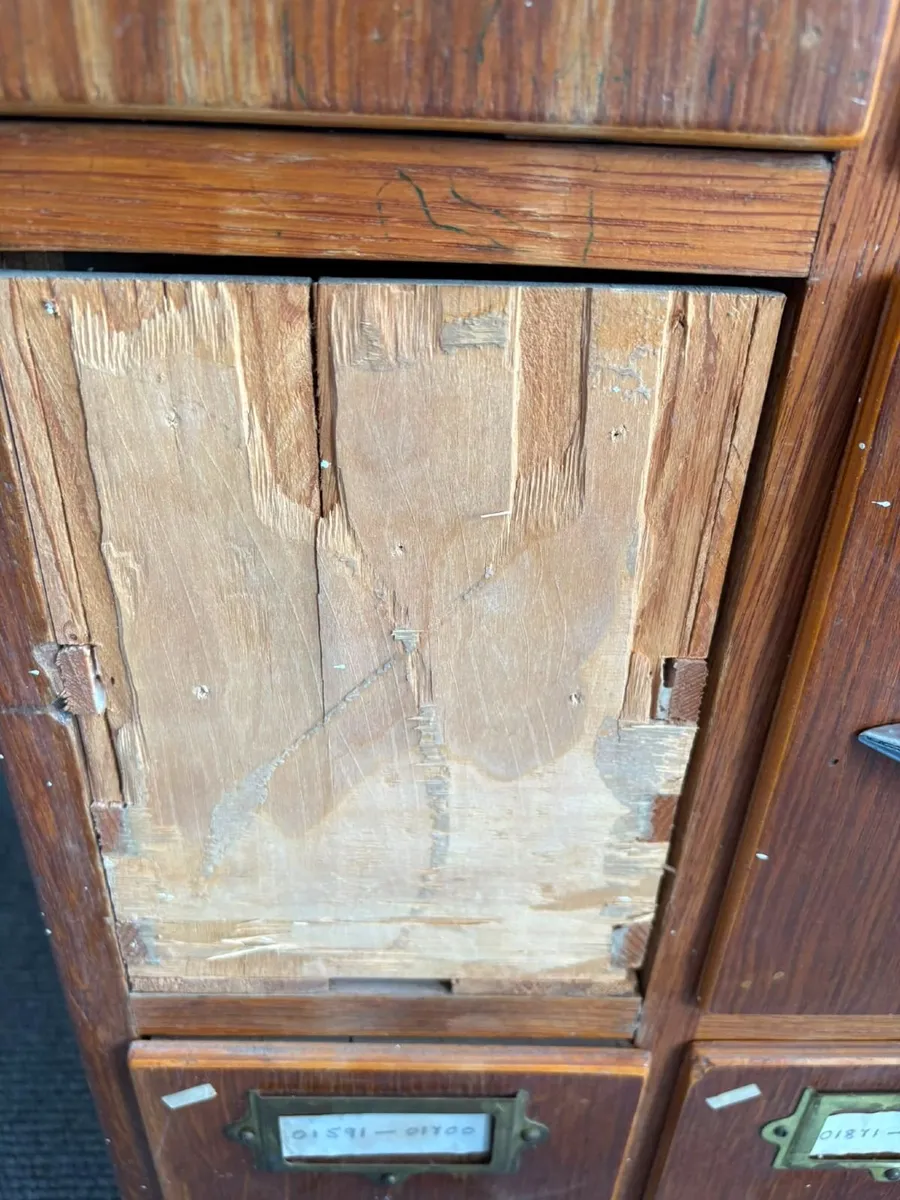 Vintage Dark Oak Chemist Drawers  - £50 + VAT - Image 2