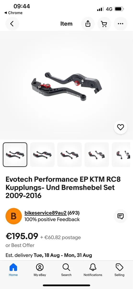 KTM Superduke Evotech Levers - Image 1