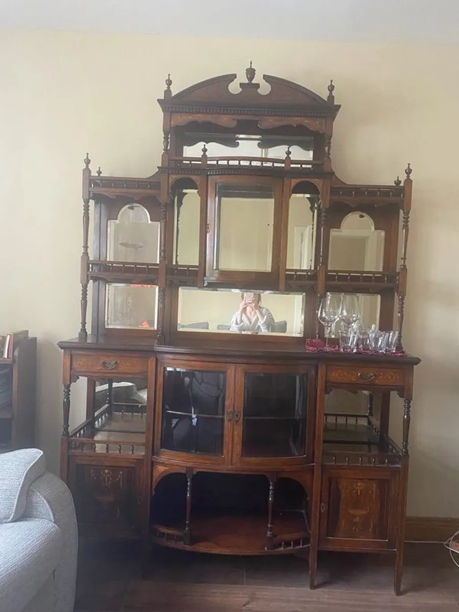 Edwardian Rosewood Display Cabinet - Image 1