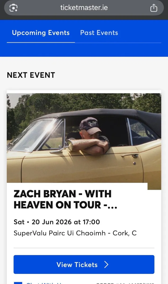 Zach Bryan Premium Tickets 20th June For Sale - Image 1