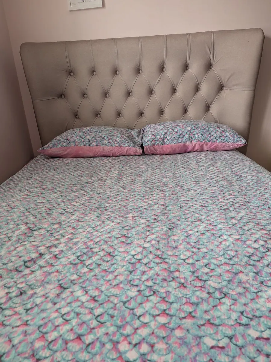 Ez Living Hepburn Taupe Fabric 4ft 6 Double Storag - Image 1
