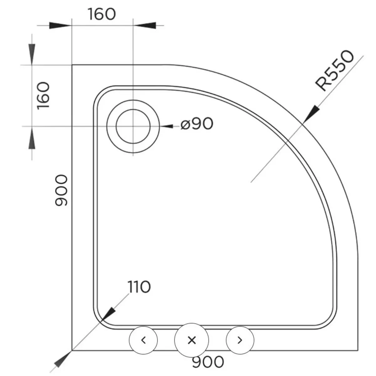 Quadrant Shower Enclosure Bundle with Door - Image 2