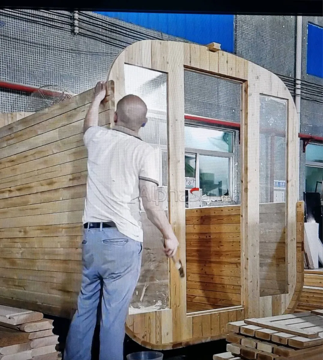 Sauna Cube Traditional Wood 2.1 x 2.4mtr - Image 3