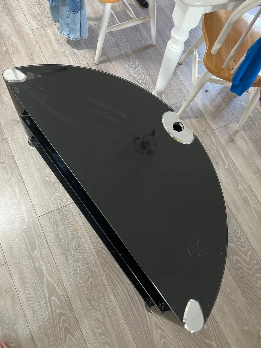 Black glass Television stand - Image 2