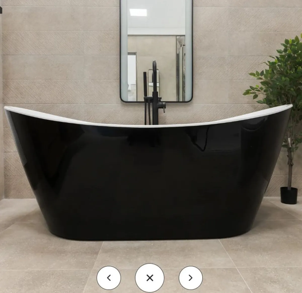Taha 1700 x 800 Freestanding Double Ended Slipper - Image 4