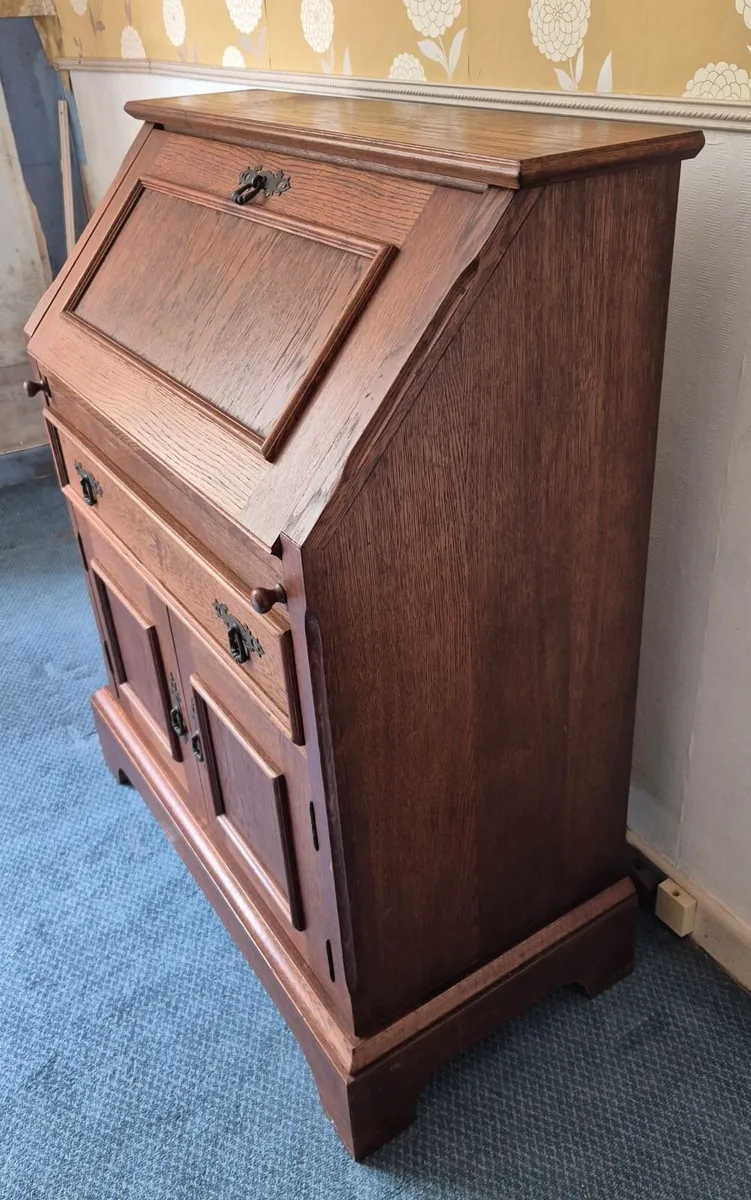 Bureau, Oak, Vintage - Image 4