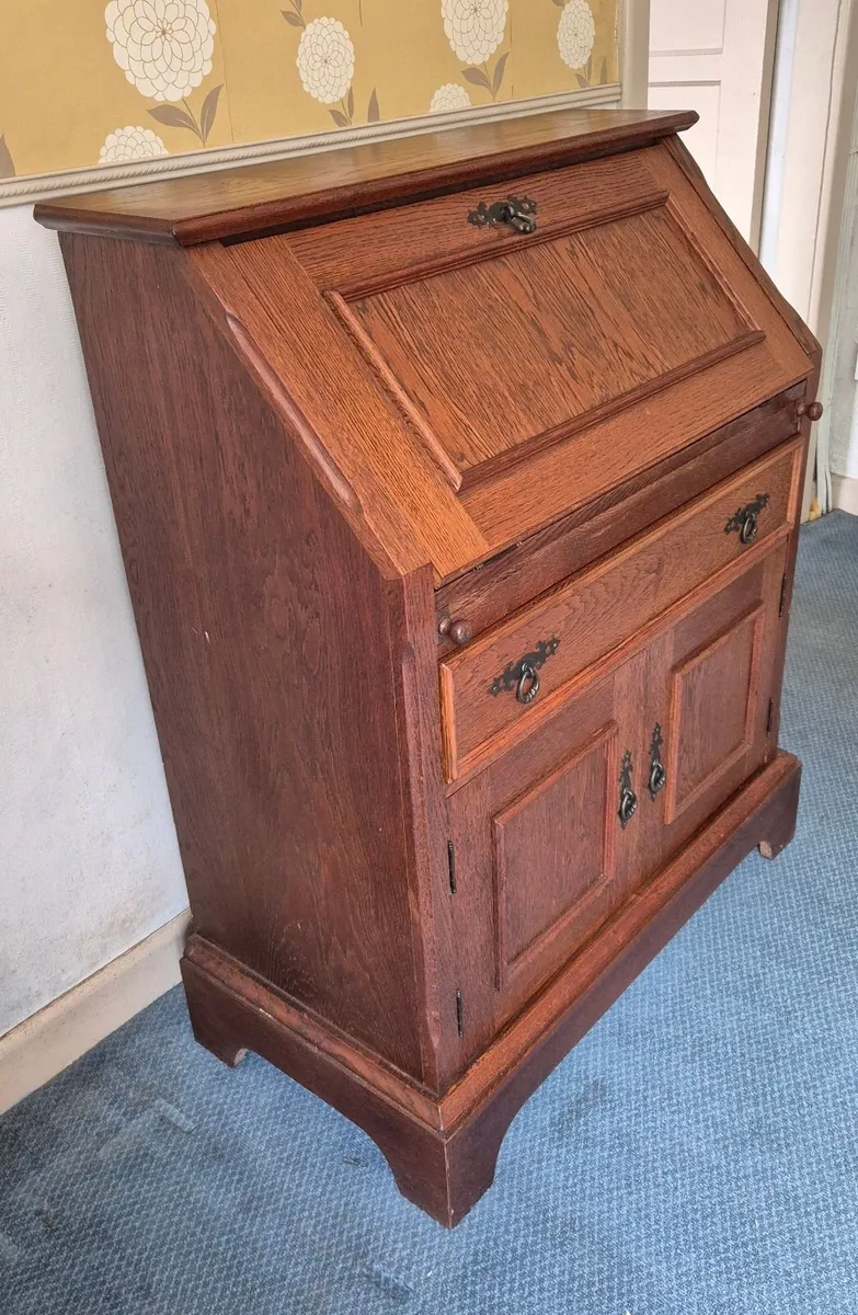 Bureau, Oak, Vintage - Image 3