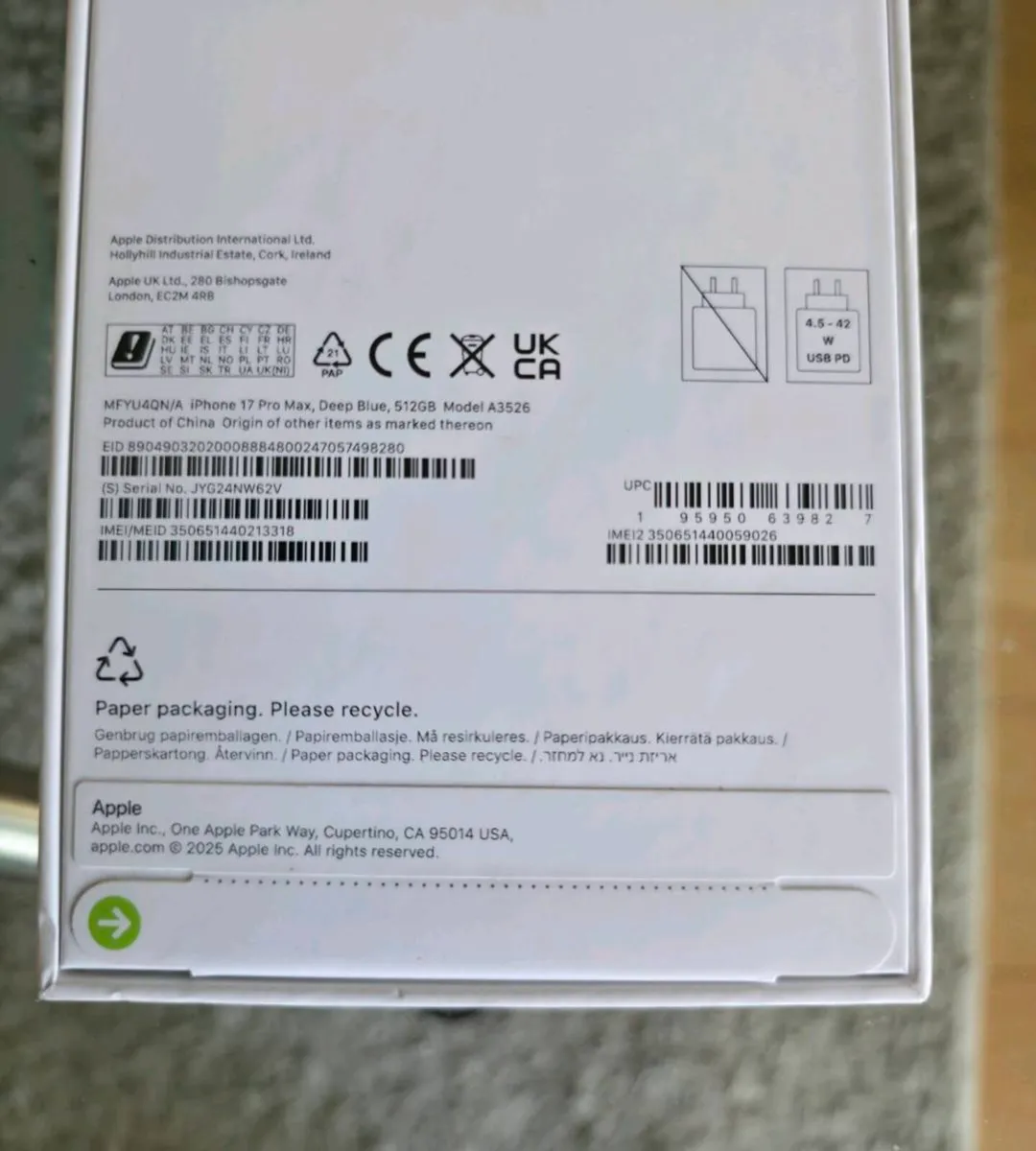 Apple Iphone 17 Pro Max 512GB IRISH - Image 3