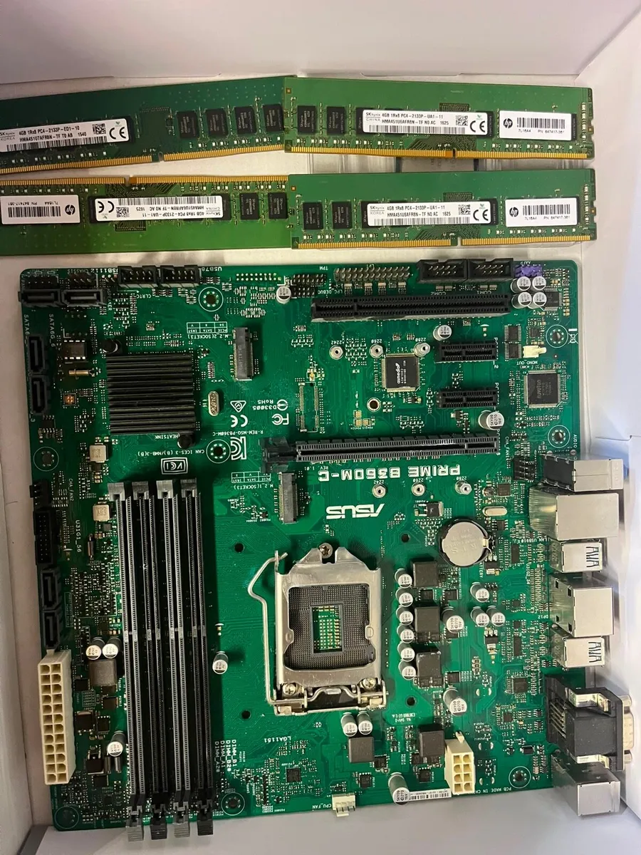 ASUS PRIME B360M-C MOTHERBOARD, I7 8700 CPU,16GB - Image 1