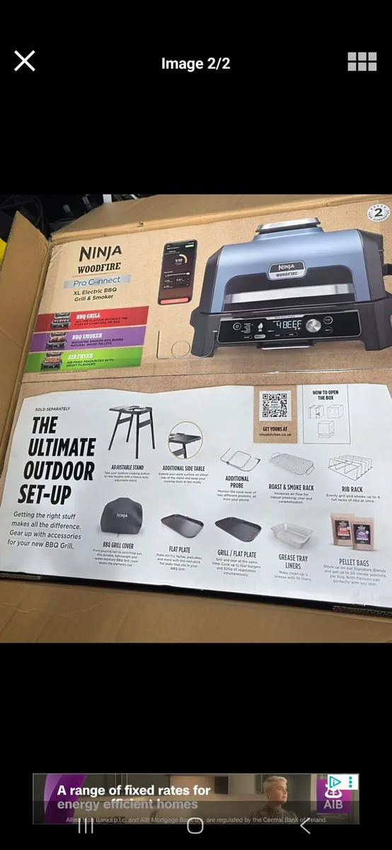 Ninja Woodfire OG903UK Pro Connect XL Electric BBQ - Image 2