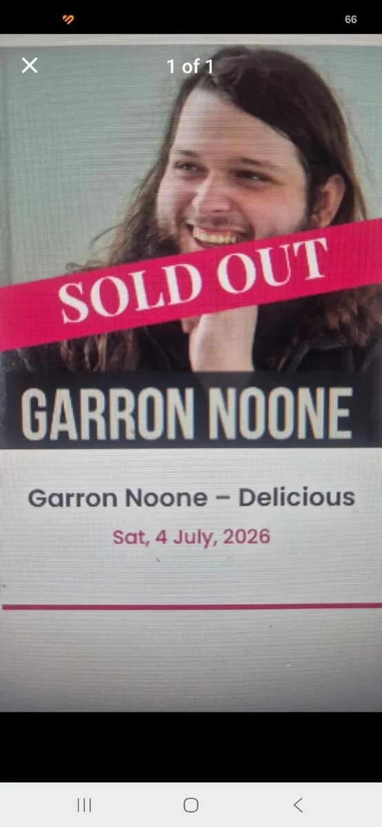 3 tickets Garton Noone July 4th Castlebar