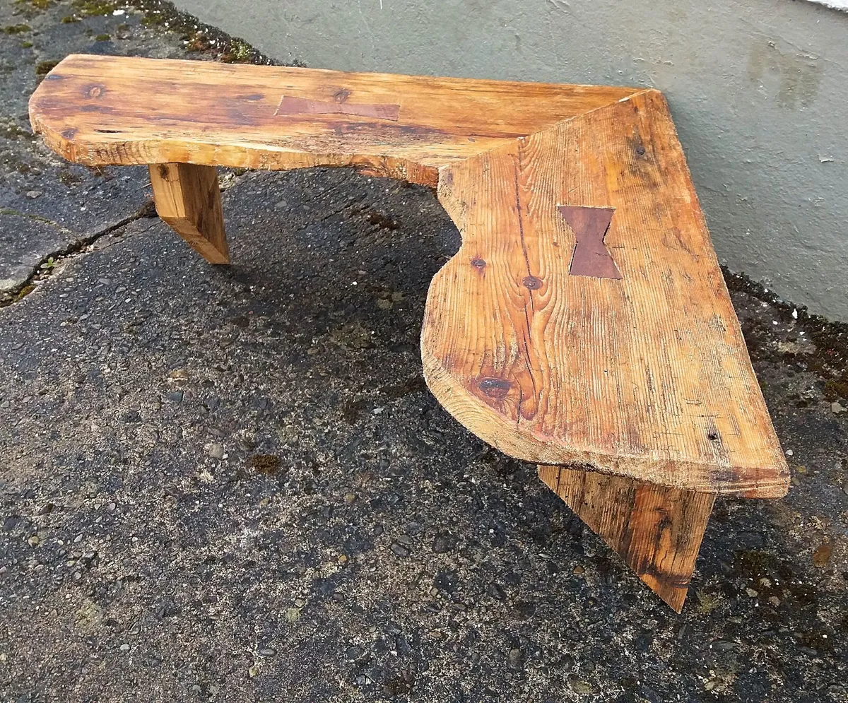 Rustic Floating Corner Shelf / Display - Image 1