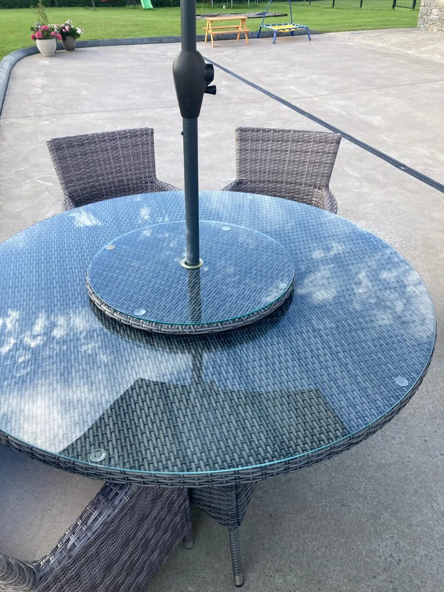 Rattan garden table furniture set. - Image 4