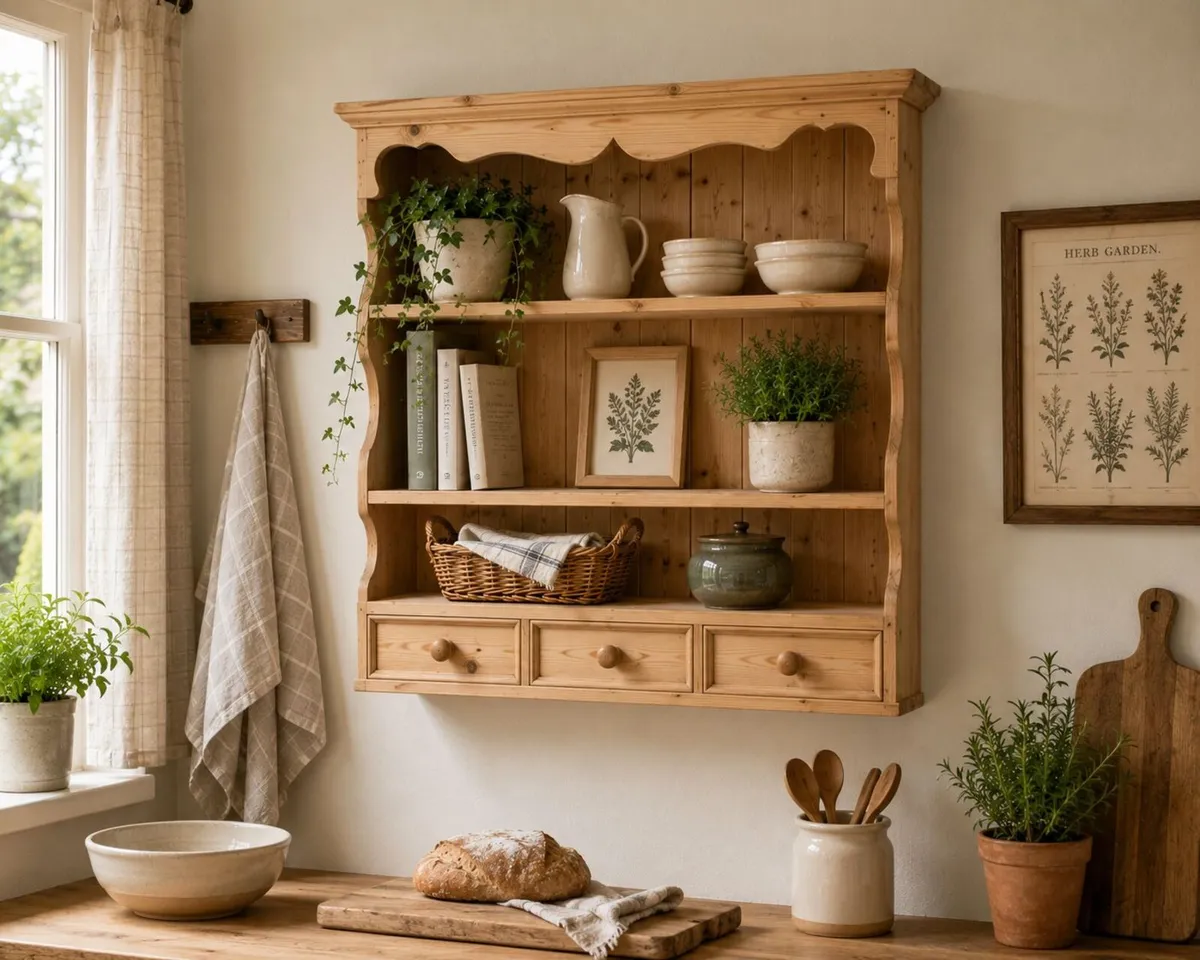 Restored Country Pine Display Cupboard - Image 1