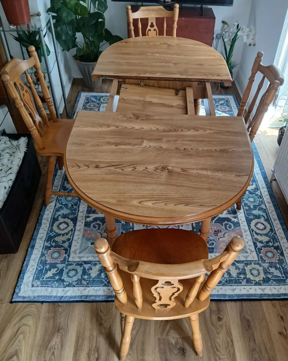 Extendable Dining Table and Chairs for sale - Image 4
