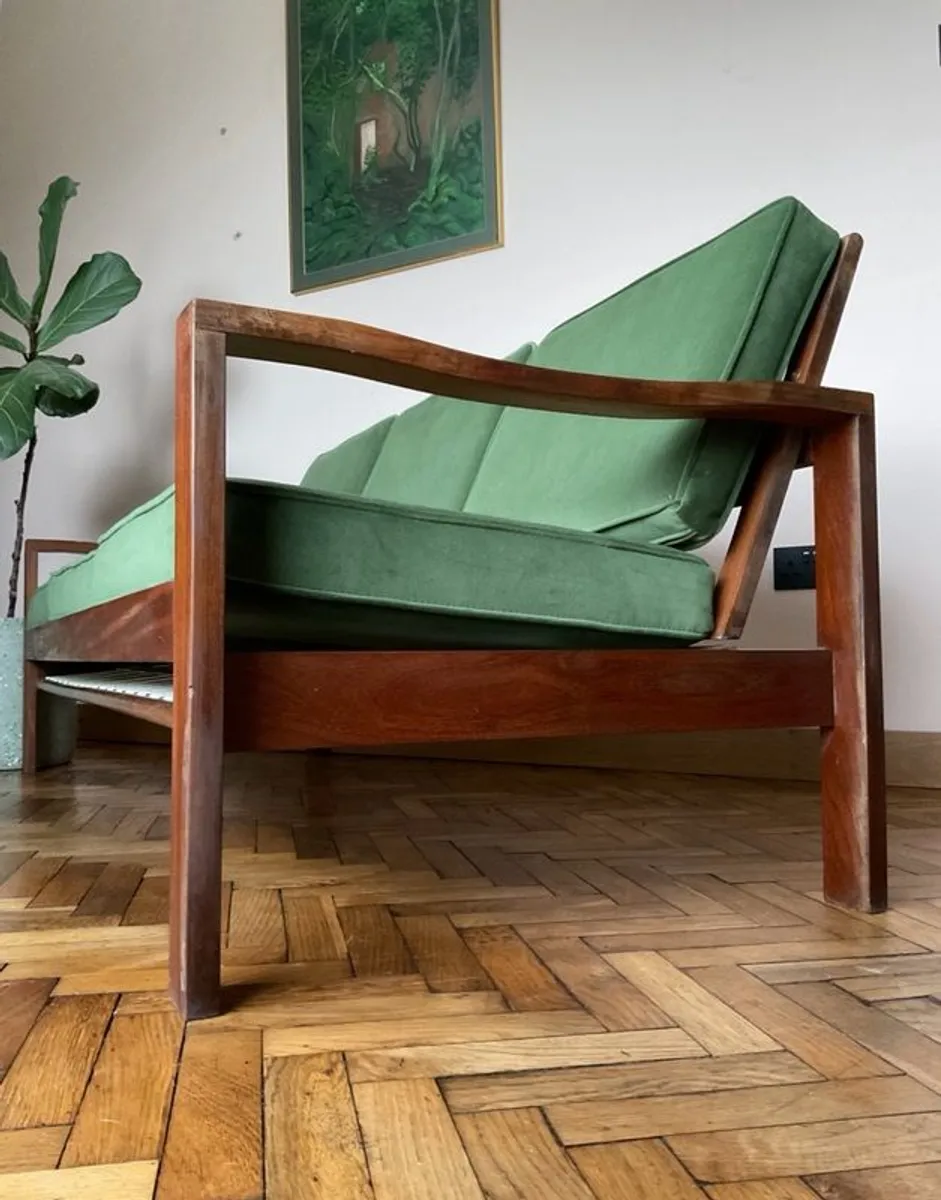 teak sofa mid century vintage retro danish - Image 2