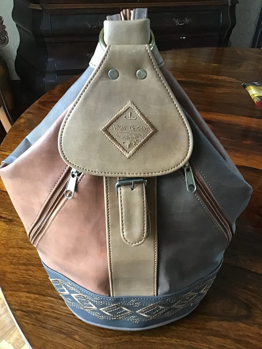 Mike Gwent Leather & Brushed Suede Back Pack - Image 4