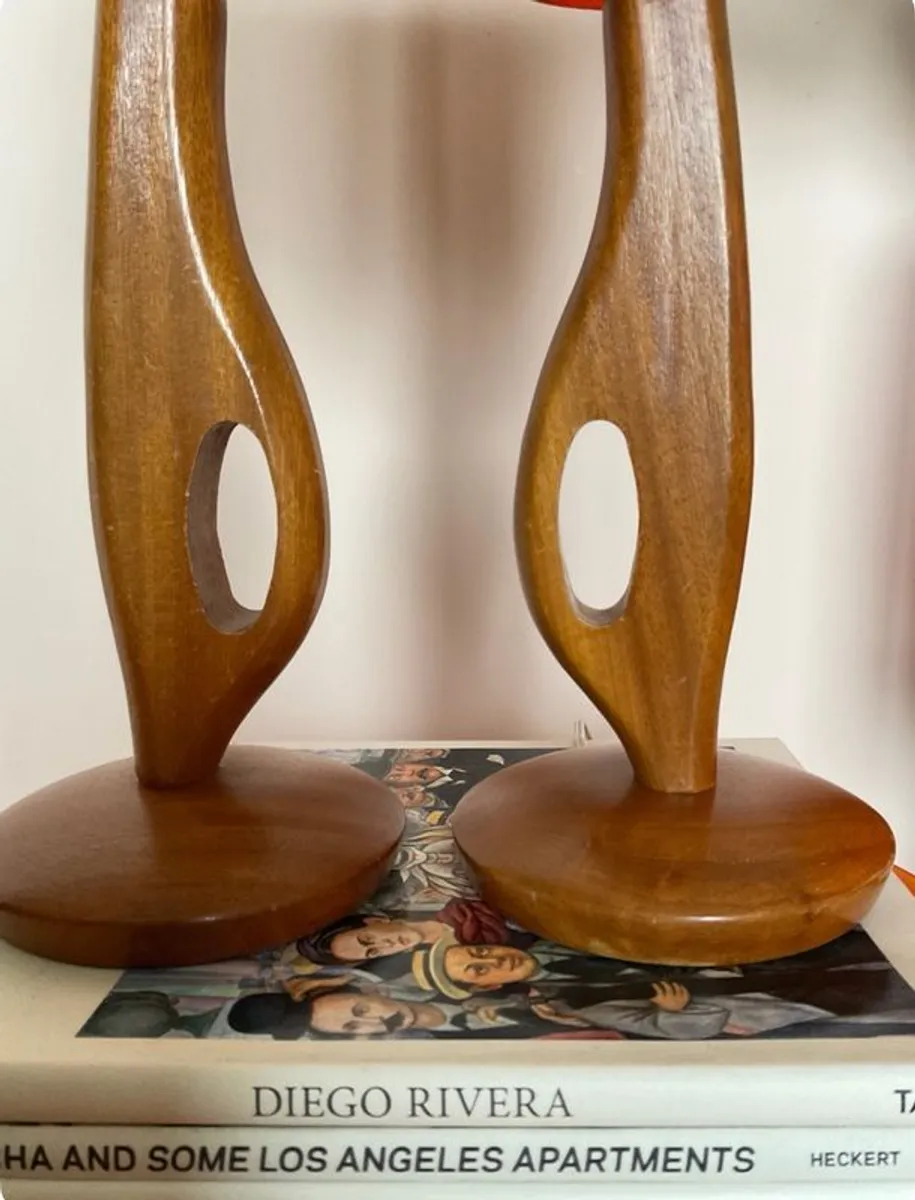 mid century lamps teak retro danish - Image 4