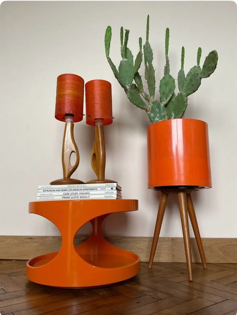 mid century lamps teak retro danish - Image 1