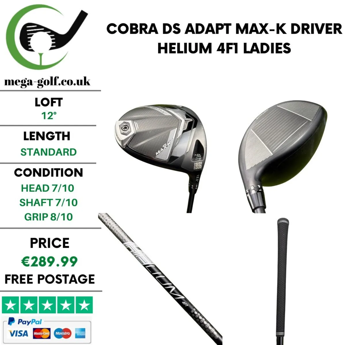 Cobra DS Adapt Max-K Driver / 12° / Ladies - Image 1