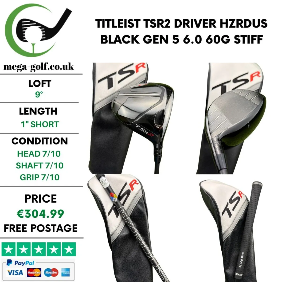 Titleist TSR2 Driver / 9° / Stiff - Image 1