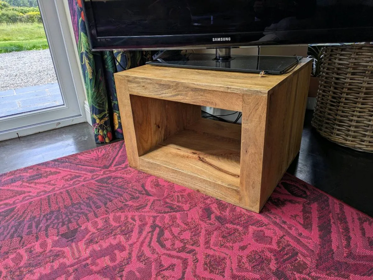 Solid Wood Furniture Set – Coffee/Side Tables & TV - Image 1