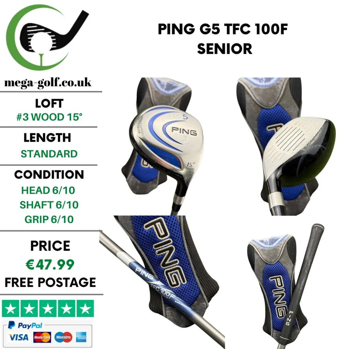 Ping G5 #3 Wood 15° / TFC 100F Senior - Image 1