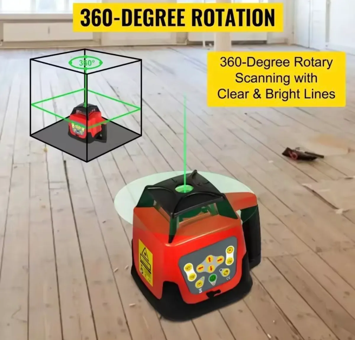 360 Rotary Laser Level Self-Leveling 500m kit - Image 2