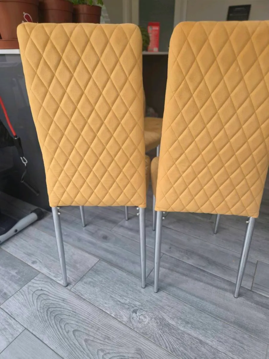 Mustard Dining Chairs x4 - Image 2