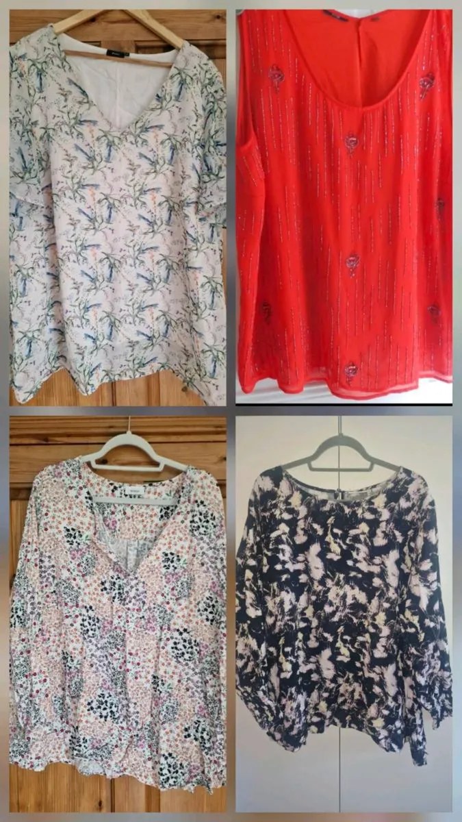 Selection of ladies tops sz 24/ 26 & sz 28/30 - Image 1