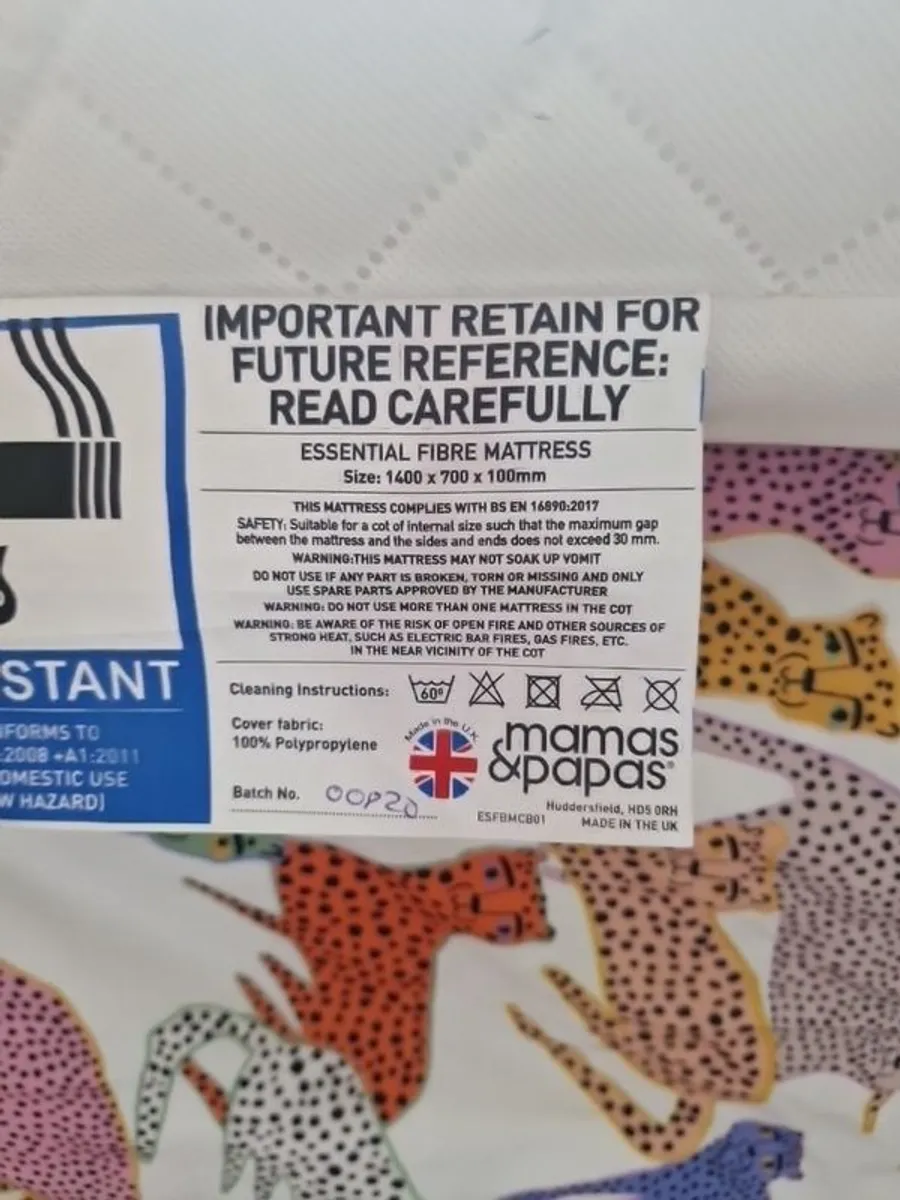 mamas and papas cot mattress - Image 1