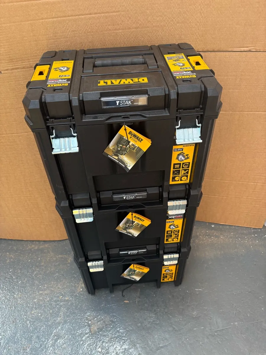 3 Dewalt 23ltr t stak boxes new - Image 1