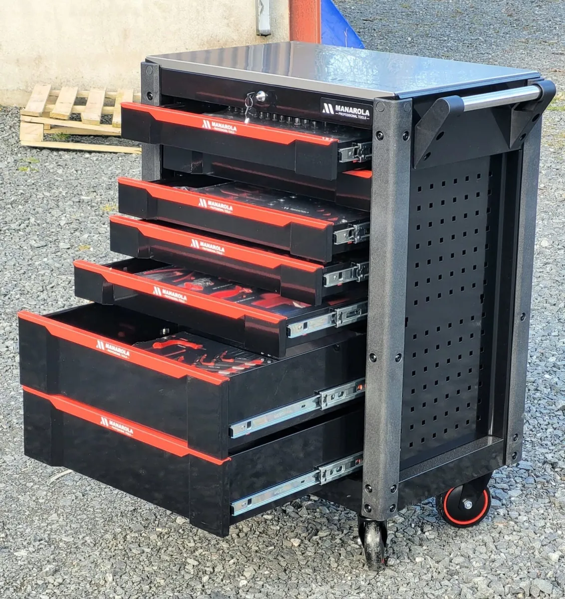 Manarola 7 Drawer Stainless Steel Tool Box - Image 3