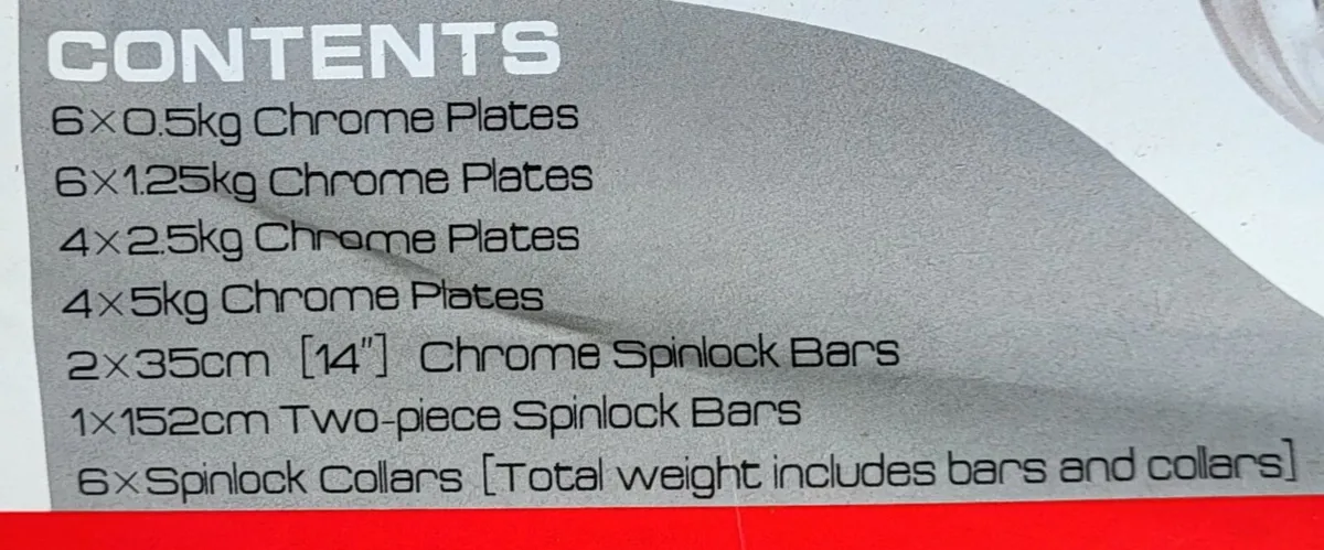 50kg Chrome Barbell & Dumbbell set - Image 3