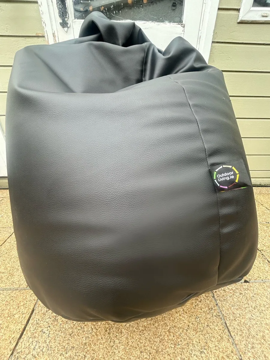 X2 Bean Bag Outdoor Large Black Leather - Image 1