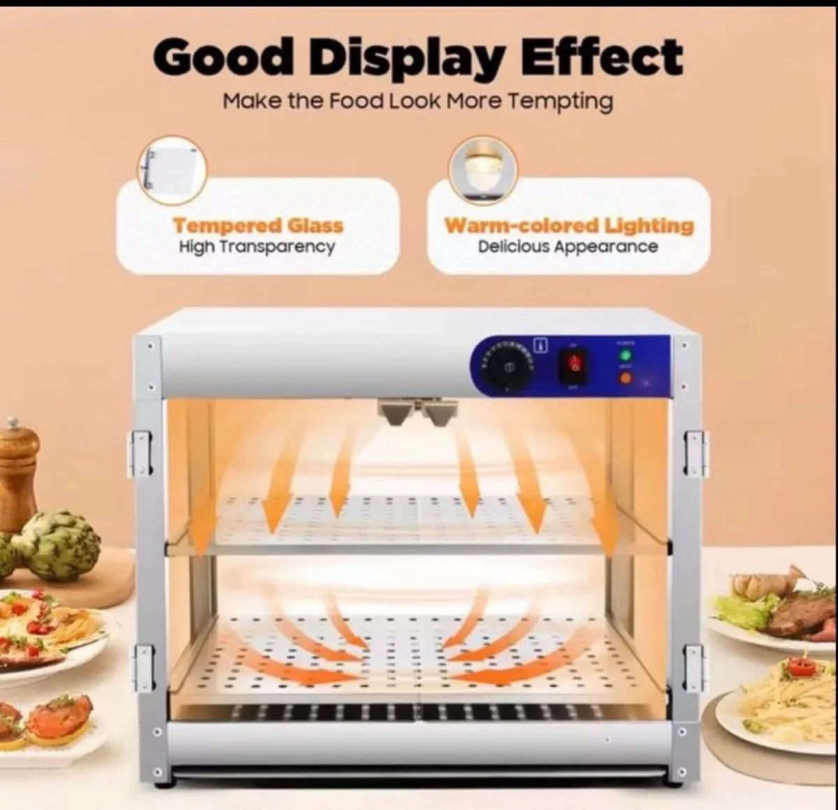 800W Food Warmer Display Cabinet food warmer - Image 3