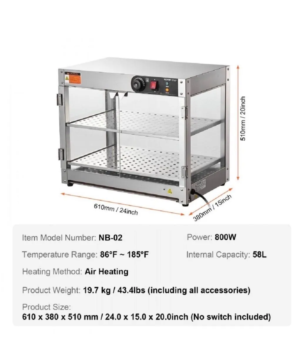 800W Food Warmer Display Cabinet food warmer - Image 1