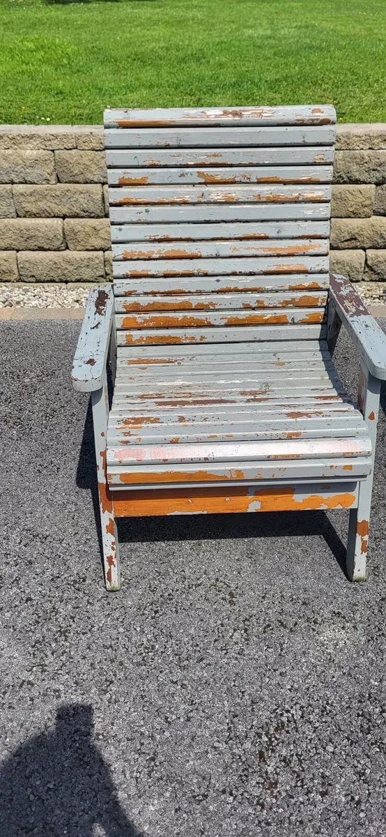 Wooden Garden Table and chair set - Image 2