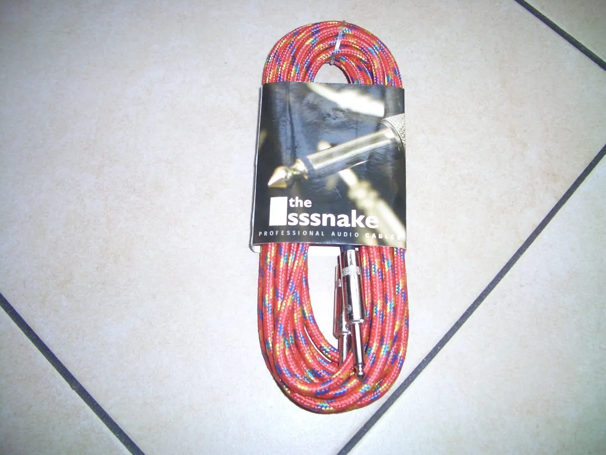 5 New Braided 1/4 Jack Instrument Cables - Image 4