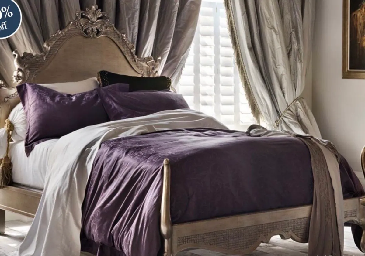 Versailles leafed super king bed frame - Image 1