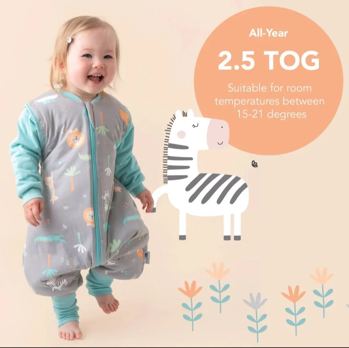 slumbersac Sleeping Bag with Feet & Foldable Feet - Image 4